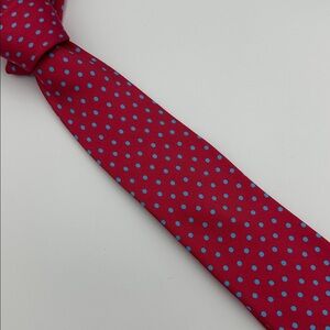 Peter Millar Silk Pink Polka Dot Tie pink light blue